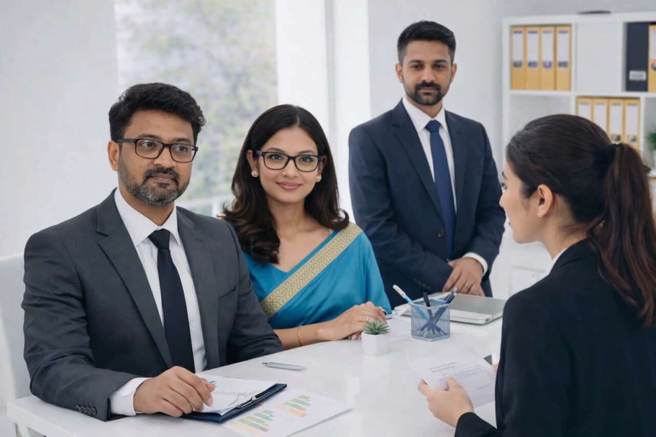 Hospital management consulting team collaborating on hospital planning and operations strategy