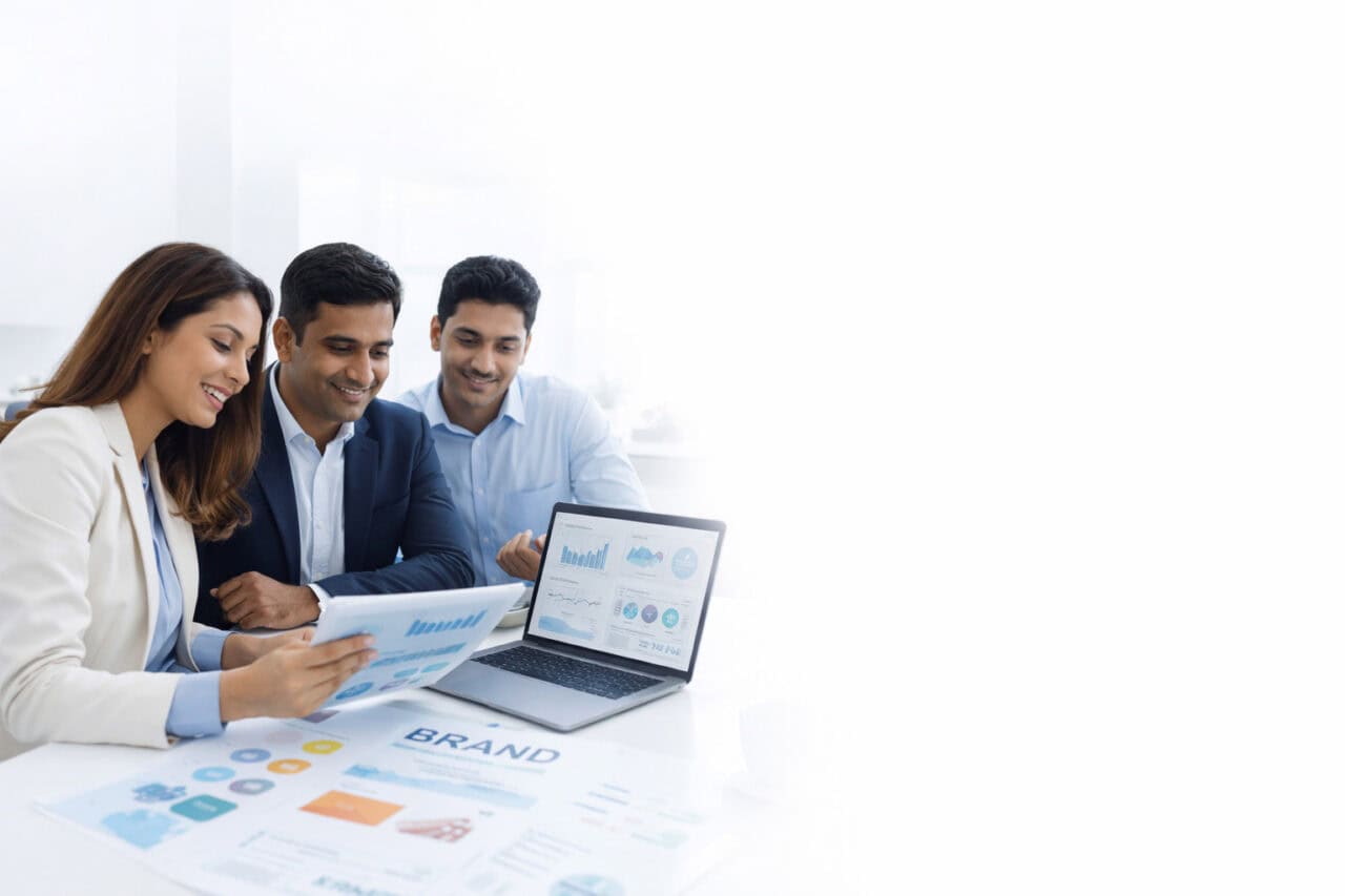 Hospital branding consultants working with healthcare team to develop hospital brand identity and marketing strategy