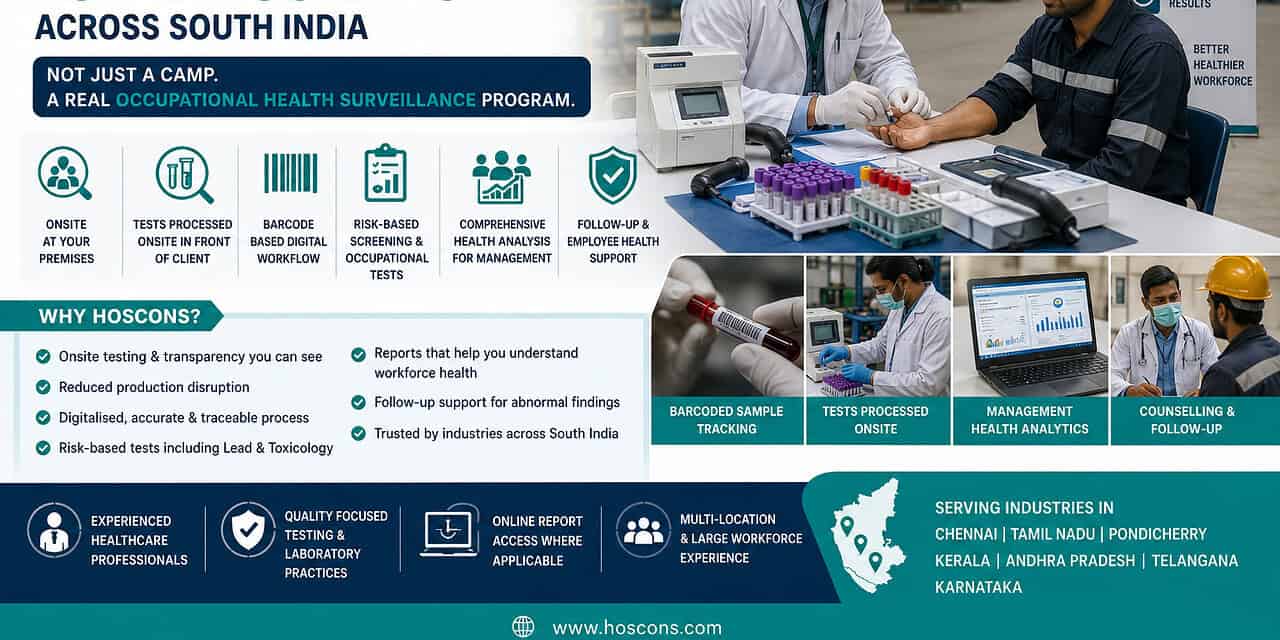 Onsite Annual Health Checkup Services in Chennai, Pondicherry, Kerala, Andhra Pradesh, Telungana, Karnataka