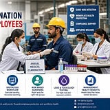 Annual medical examination protecting factory employees with onsite testing and occupational health surveillance